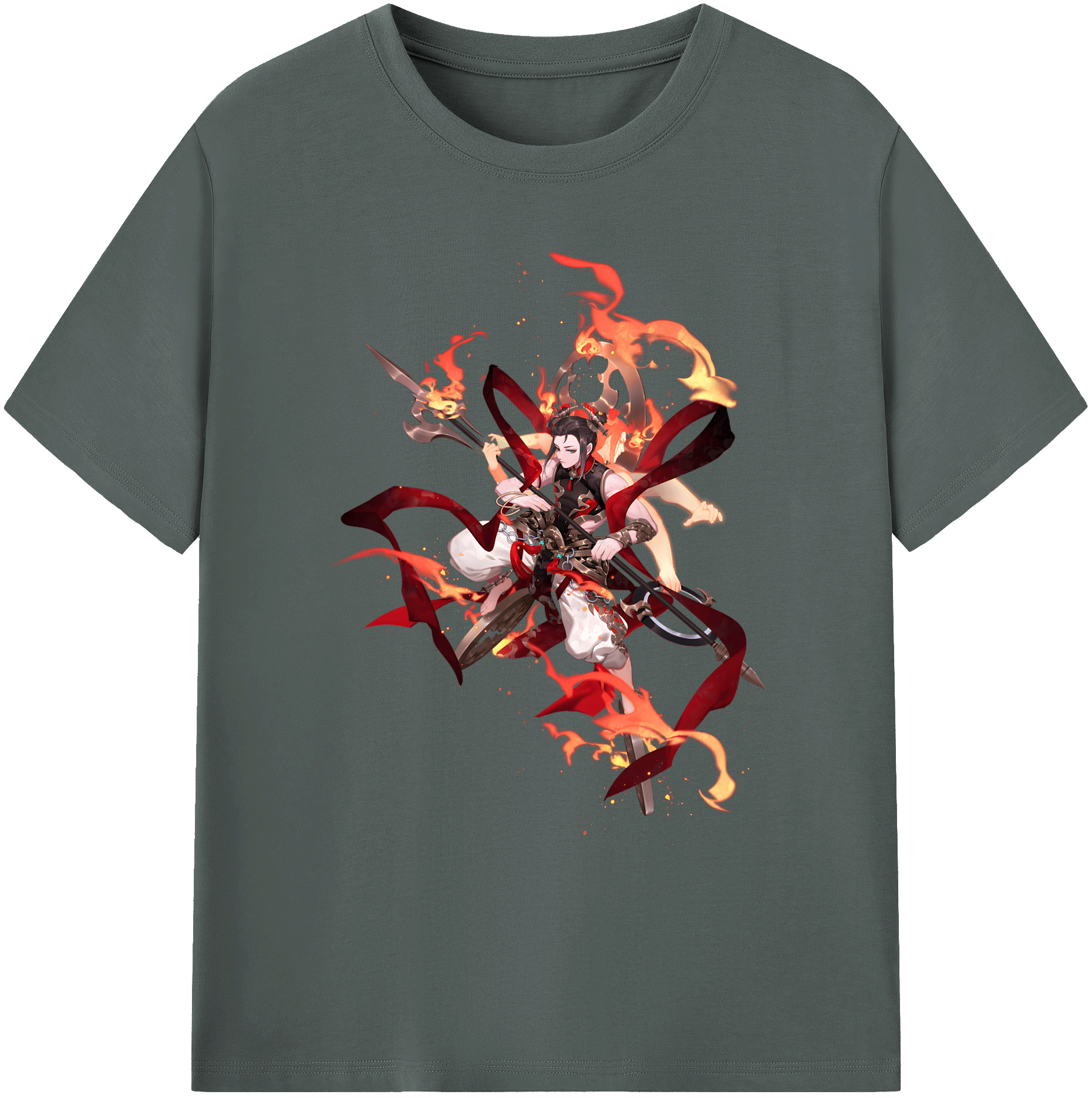 （画像用） Ne Zha 2 ナタ 魔童の大暴れ 綿100％ メンズ半袖Tシャツ｜肌触りやわらか＆通気性
